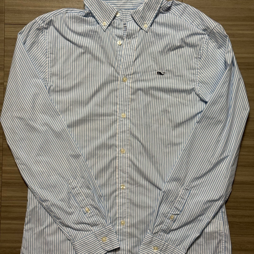 Vineyard Vines Light Blue Striped Button Down Shirt
